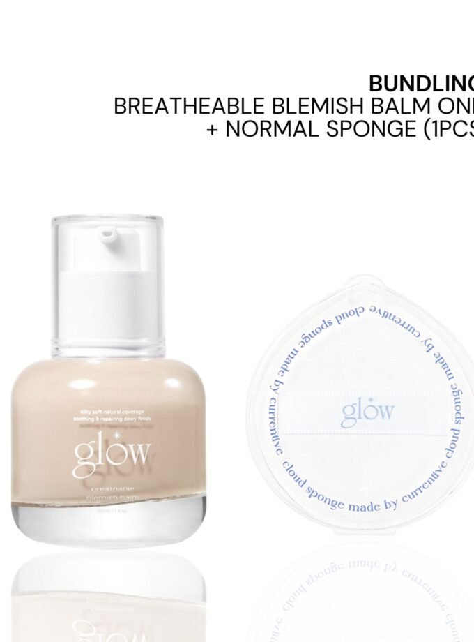 GLOW Breathable Blemish Balm + 1pcs Sponge Normal