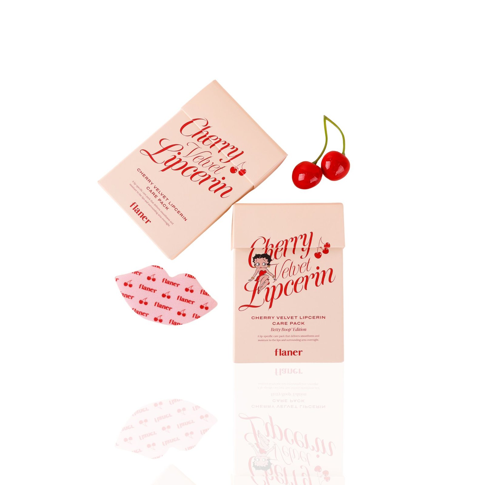 FLANER - Cherry Velvet Lipcerin Care Mask isi 7PCS