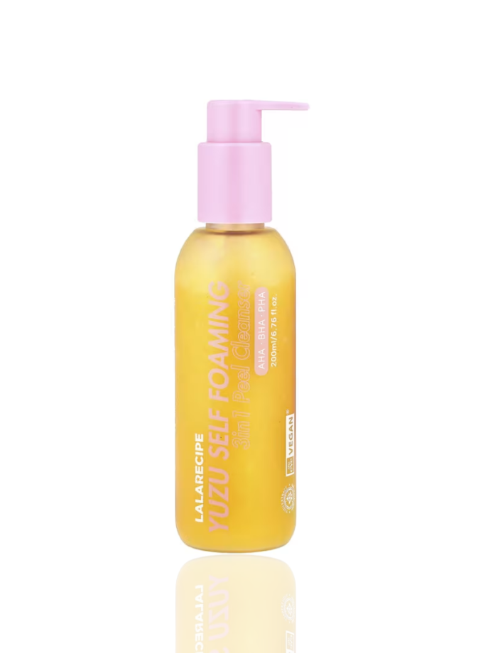 LALARECIPE Yuzu Self Foaming 3 in 1 Peel Cleanser